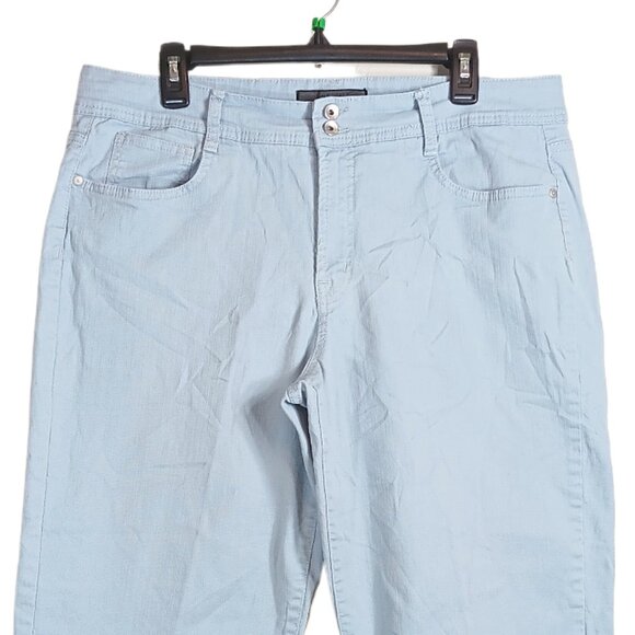 Nine West Denim Shorts Womens 16 Blue High Rise Stretch Bermuda Shorts Vacation - Picture 2 of 4